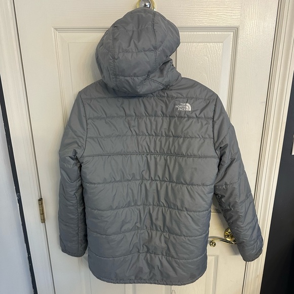 L•THE NORTH FACE•OSO SHERPA REVERSIBLE SLATE GRAY PUFFER COAT - Picture 5 of 16
